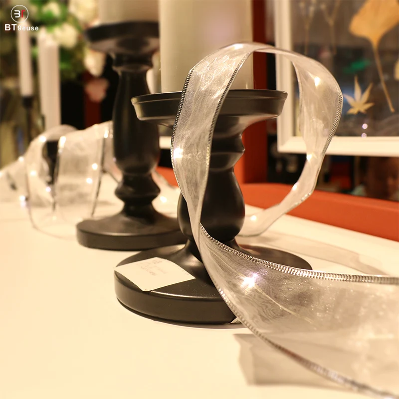 BTgeuse White Ribbon Fairy String Lights for Wedding Christmas and Room Decoration 2M White Led String Light with Remote BTgeuse White Ribbon Fairy String Lights for Wedding Christmas and Room Decoration 2M White Led String Light with Remote