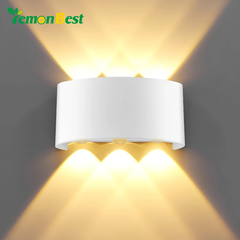 

Lemonbest Modern minimalist LED aluminum lamp bedside lamp wall lamp room bathroom mirror light direct creative aisle 2W 6W 8W