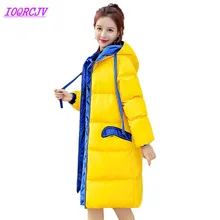 Зимние толстые парки, женская пуховая хлопковая куртка, модные топы с меховым воротником и капюшоном, теплое длинное пальто для женщин, плюс размер, стеганые куртки N200