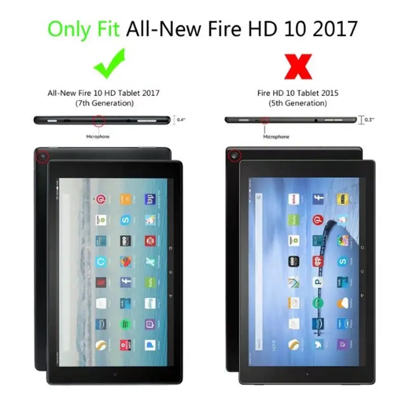 Из искусственной кожи чехол Подставка для Amazon Kindle Fire HD 10 чехол для ПК, планшета для Amazon Fire HD10 10," протектор нарукавники