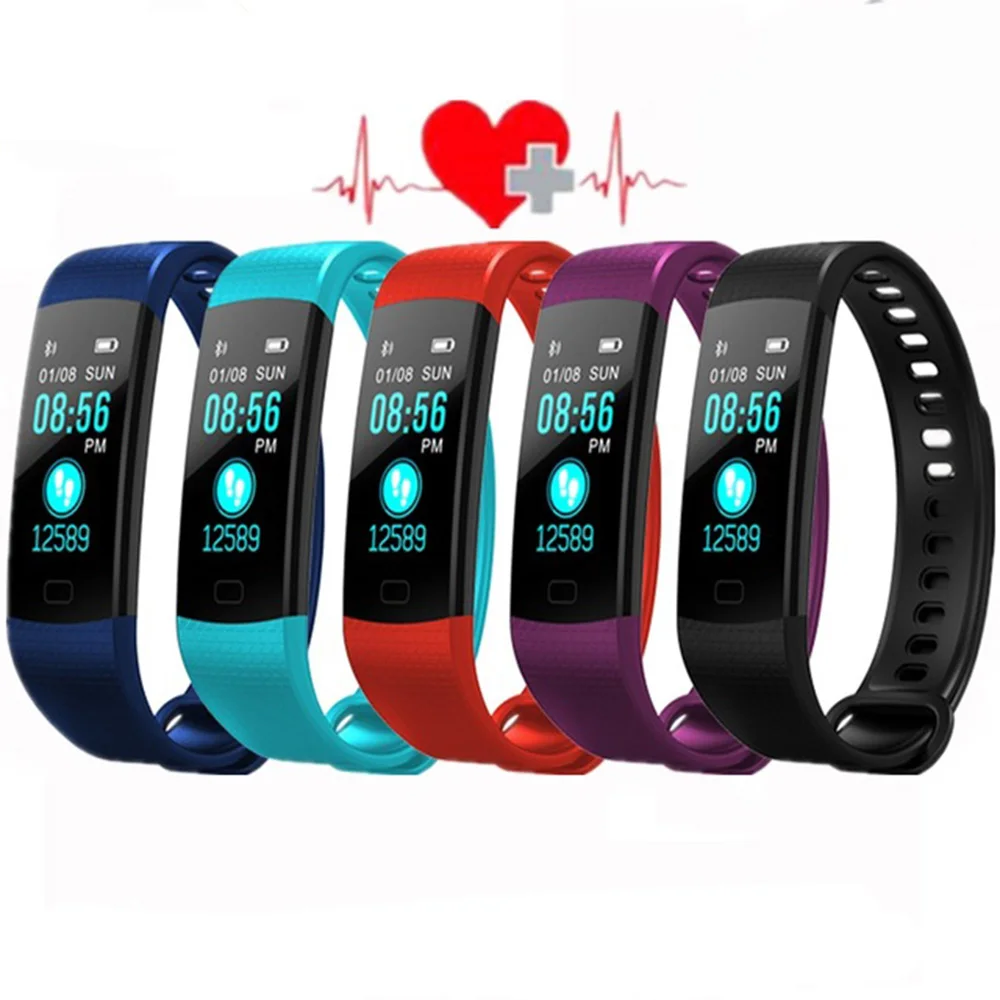 Y5 Bluetooth Smart Band With Heart Rate Tracker Fitness Tracker Smart Bracelet Color Screen Waterproof Smart Wristband Miband 2