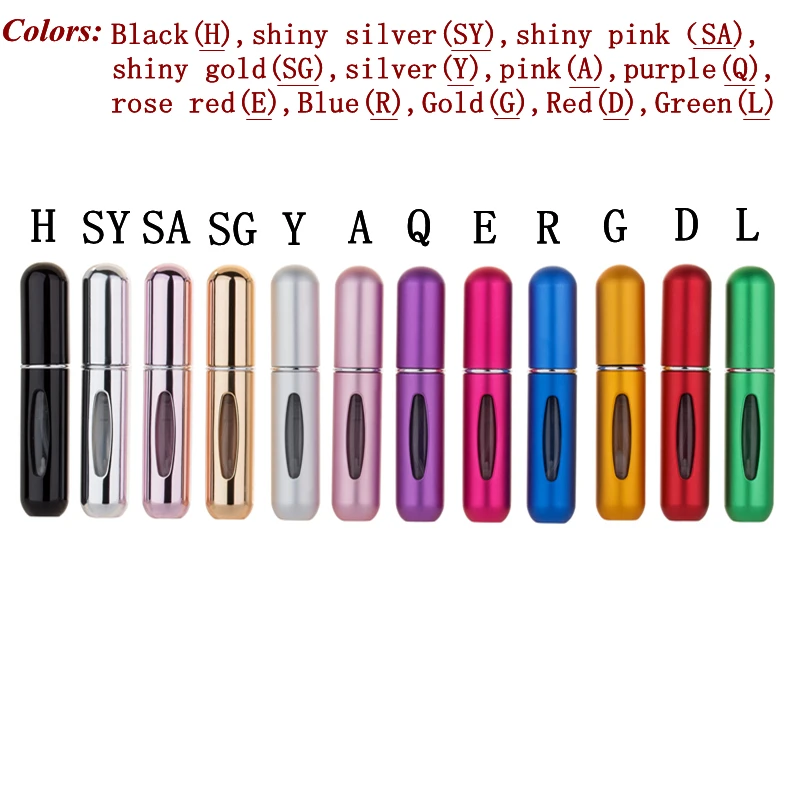 

5ml Travel Refillable Mini Perfume Spray Bottle Aluminum Spray Atomizer Portable Travel Cosmetic Container Perfume Bottle