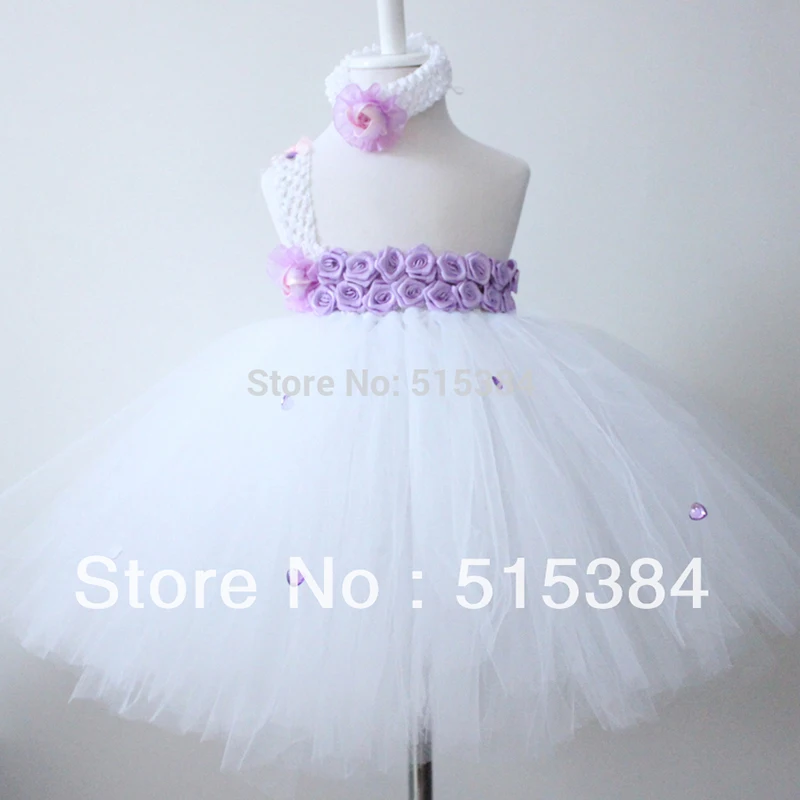 handmade baby tutu dress 2013 most fashion white princess tutu tulle dress tutu gown with flower