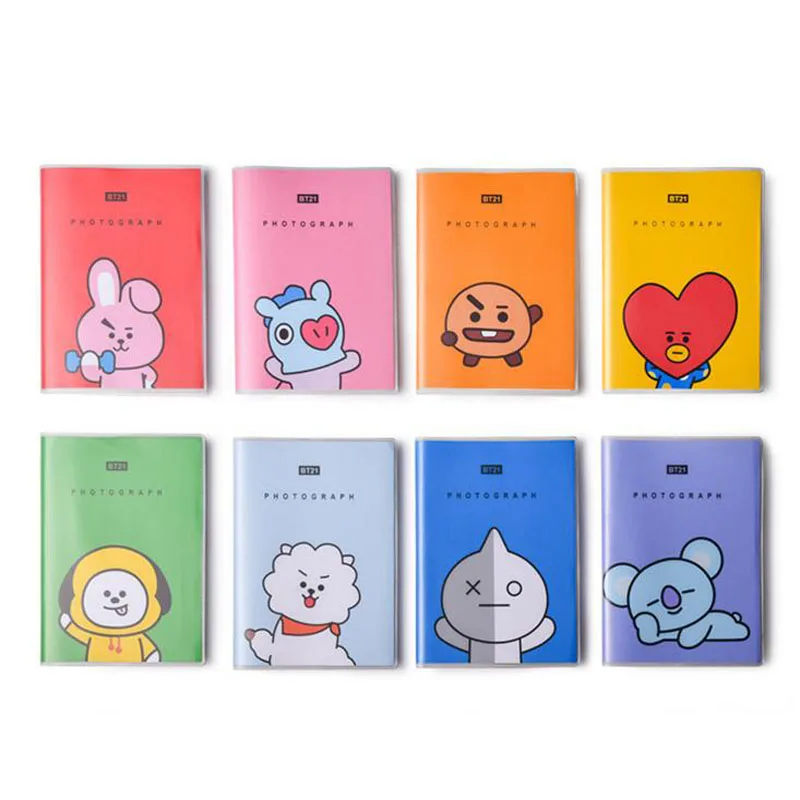 

1 Pcs Kawaii BT21 Bangtan Boys PVC Cover Diary Travel Journal Book JIMIN V Cartoon Notebook Kpop BTS Official Korean Stars Gift