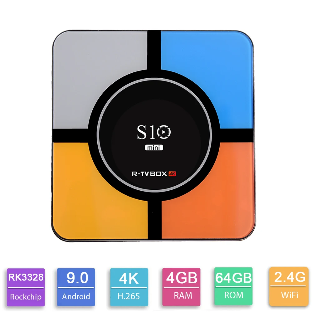 

Android 9.0 TV Box S10 MINI Smart TV Box Rockchip RK3328 Quad Core Media Player 4GB DDR3 32GB/64GB 4K H.265 2.4GHz WIFI USB 3.0