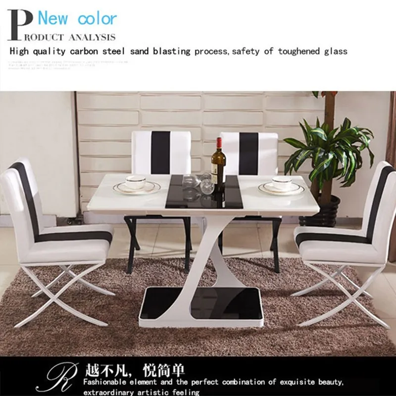 Toughened-glass-table-contracted-and-contemporary-home-restaurant-dining-tables-and-metal-double-table-leisure-table (1)