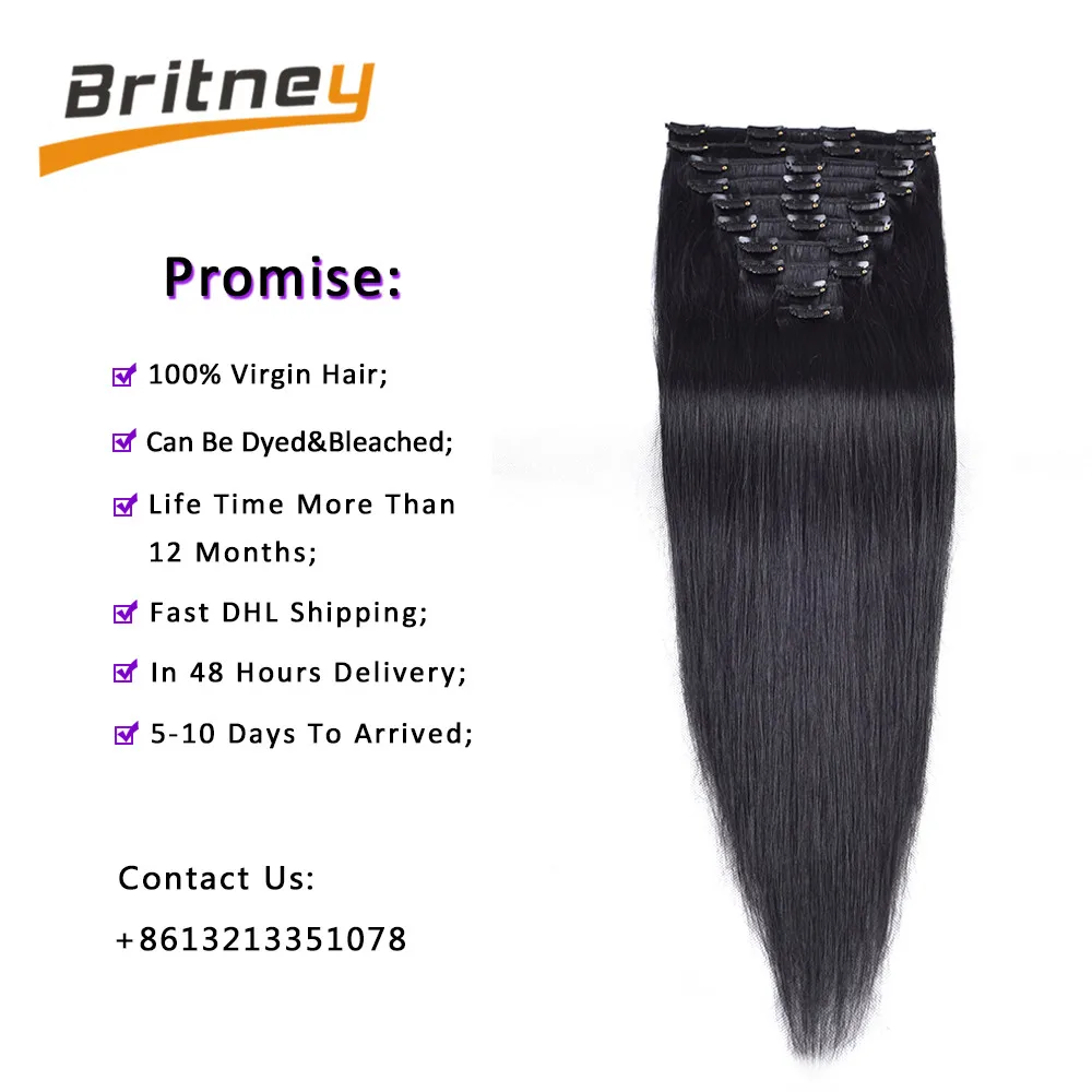 Clip in human hair extensions (5)