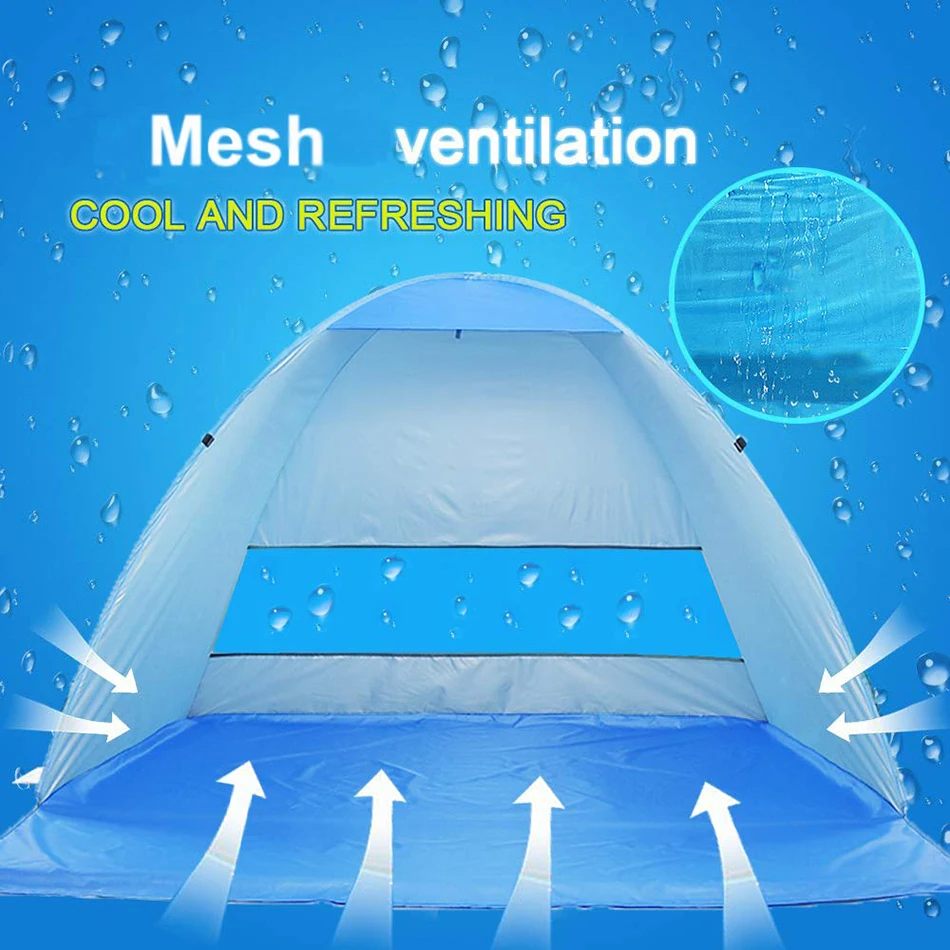MYJ Quick Open Sun shelter Foldable Beach Tent 2 Person Instant Pop Up Mosquito tent ultralight inflatable sun protection Tents