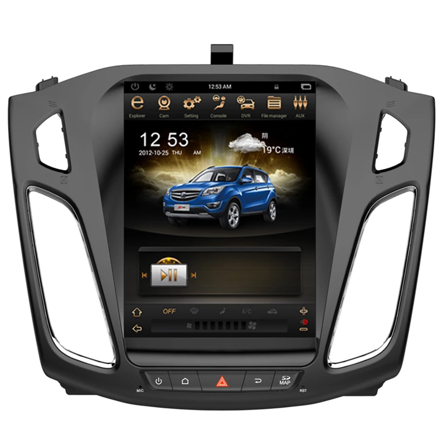 Sale Asvegen Vertical Touch Screen Android 6.0 Quad Core Car Auto  Radio Multimedia Player GPS Navigation For Ford Focus 2012-2015 4