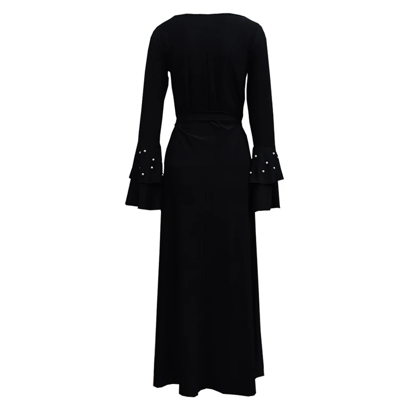 Arabic Vestidos 2019 Abaya Dubai Muslim Kaftan Turkey Women Beading Maxi Hijab Dress Caftan Elbise Robe Turkish Islamic Clothing