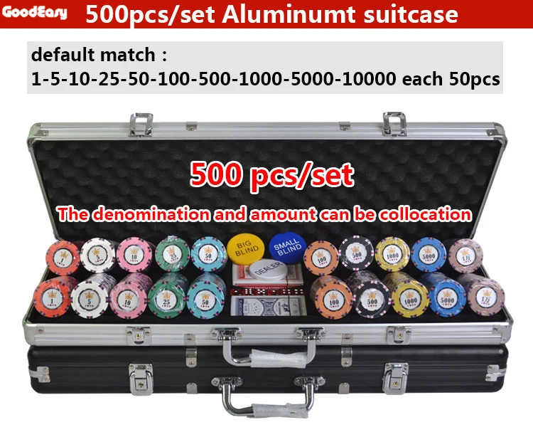 500pcs black case 100 шт трехцветные развлечения Техасский Холдем глина с железом высококлассные фишки для покера набор покер 16,5 г цветные дешевые чипсы - Цвет: 500pcs black case