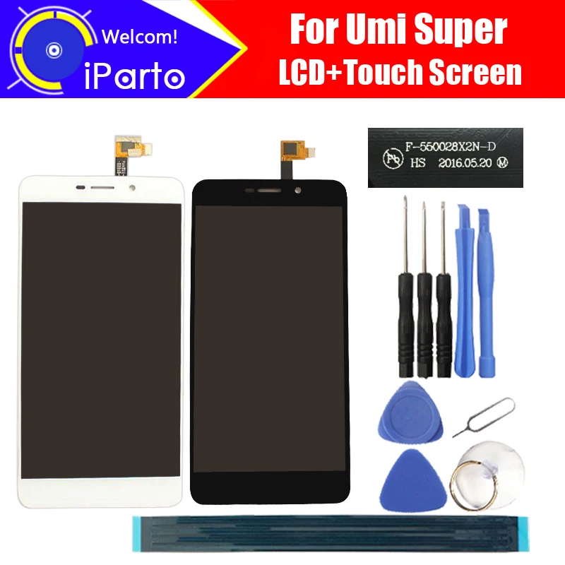 

5.5 inch Umi Super LCD Display+Touch Screen Glass F-550028X2N 100% Original Tested LCD Screen Glass Panel For Super 1920x1080