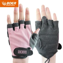2016 gym gloves men women body building fingerless fitness glove anti slip weight lifting sport training half finger