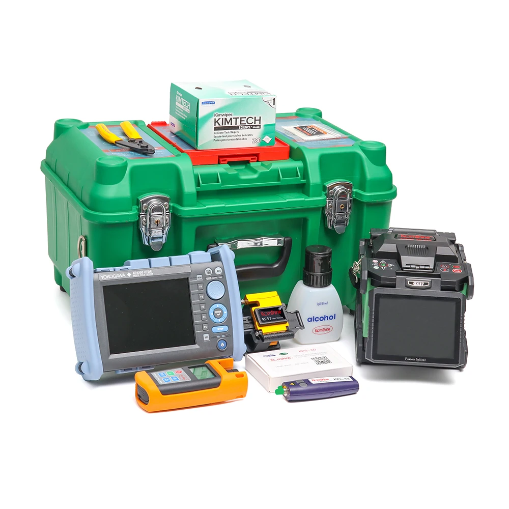 Komshine GX37 Fusion Splicer Kit w/ Cleaver + YOKOGAWA AQ1200A SM 32/30dB OTDR Power Meter Light Source Visual Fault Locator | Мобильные