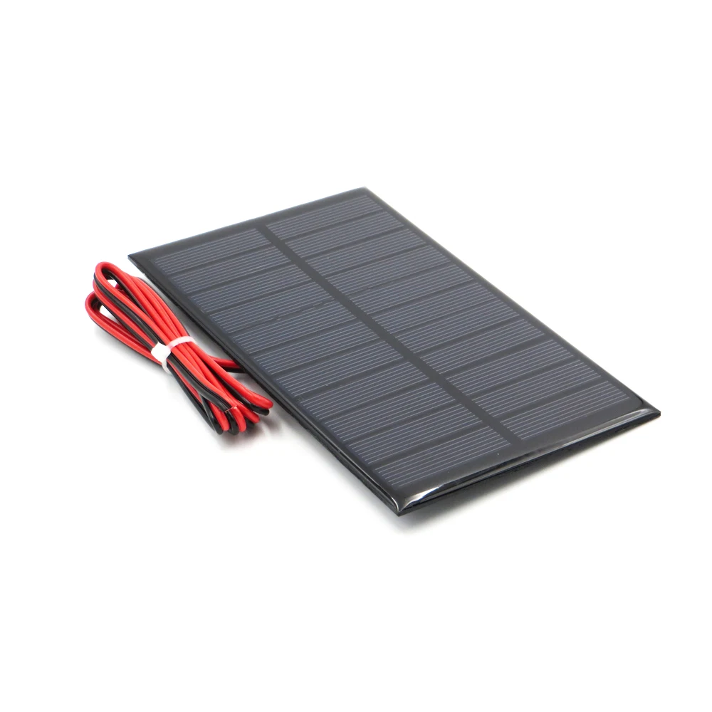 

1pc x 5.5V 290mA with 100cm extend wire Solar Panel Polycrystalline Silicon DIY Battery Charger Small Mini Solar Cell cable toy