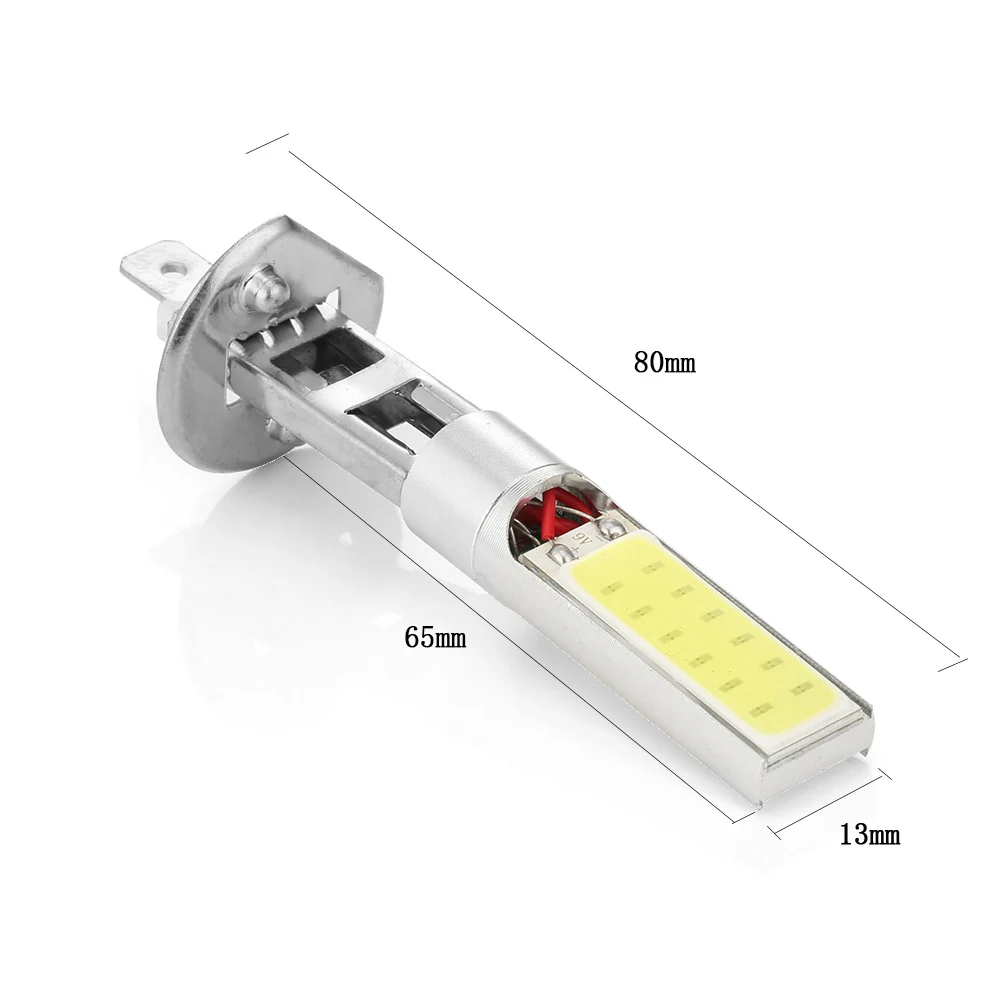 1 шт. автомобиль H1 COB светодиодный головной светильник Hi/короче спереди и длиннее сзади) луч DRL Вождения LED светильник лампа белого 6000 К туман светильник вождения светильник дневного светильник