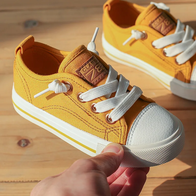 2018 Children Canvas sneakers Kids loafer tenis kindergarten school boy