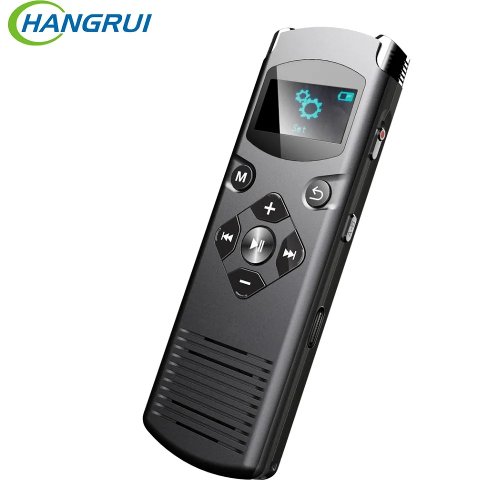 Hangrui Portable Digital Voice Recorder Pen Noise Reduction Stereo Audio Record Handheld For Interview SLR Recording USB Type-C