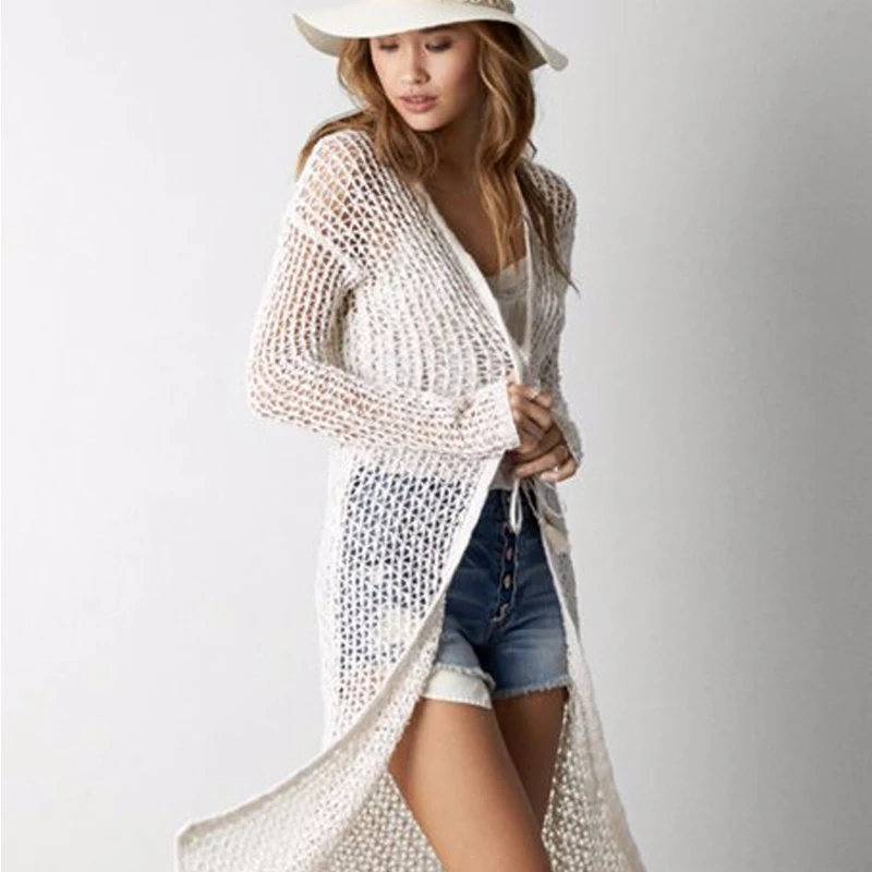 mesh cardigan long