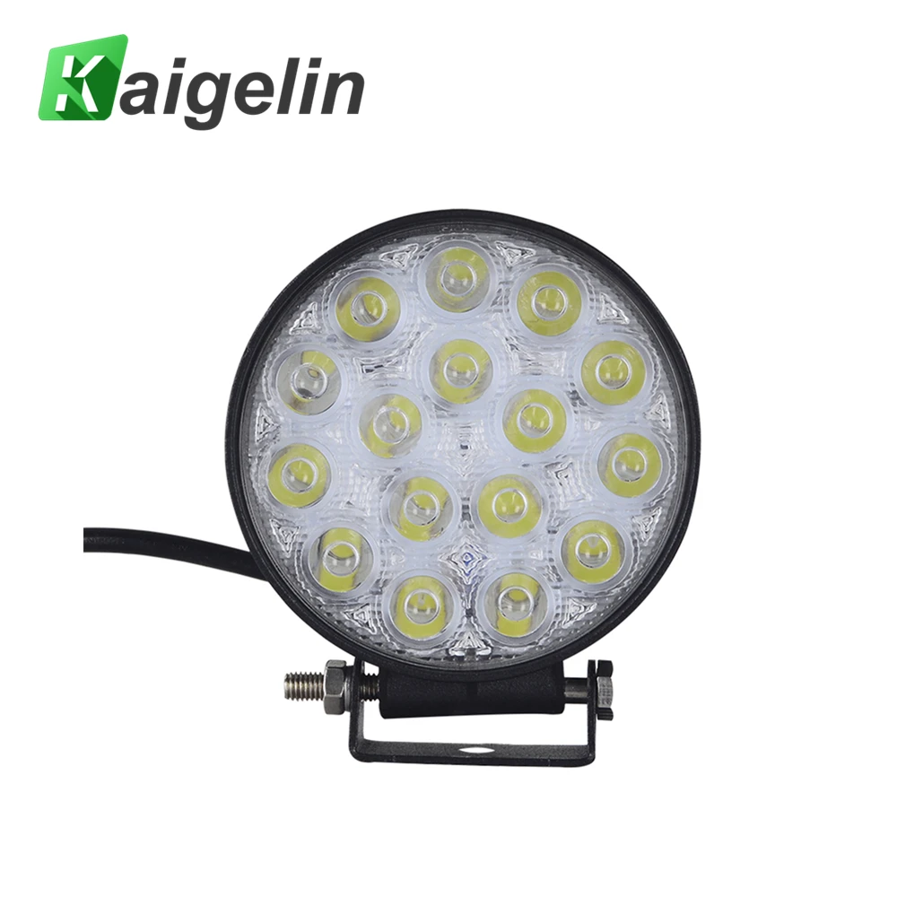 2 шт. Круглый фары автомобиля 48 Вт 12 В 4800LM 16*3 IP67 светодиодные бар Worklight пятно лампа