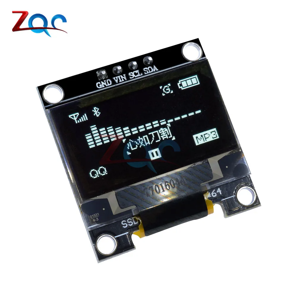 Последовательный белый OLED дисплей 0 96 дюйма IIC 128X64 I2C SSD1306 12864 плата с ЖК экраном GND