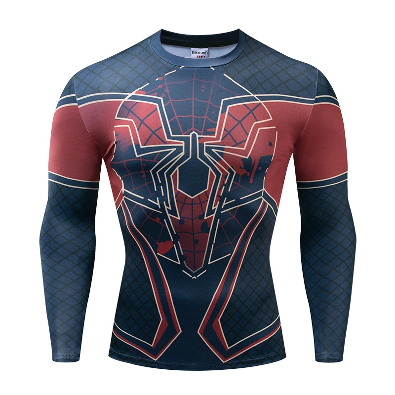 Новое поступление мужская и женская компрессионная рубашка 3D принт футболка фильм Марвел Капитан супергерой футболка с длинным рукавом Мужская спортивная одежда