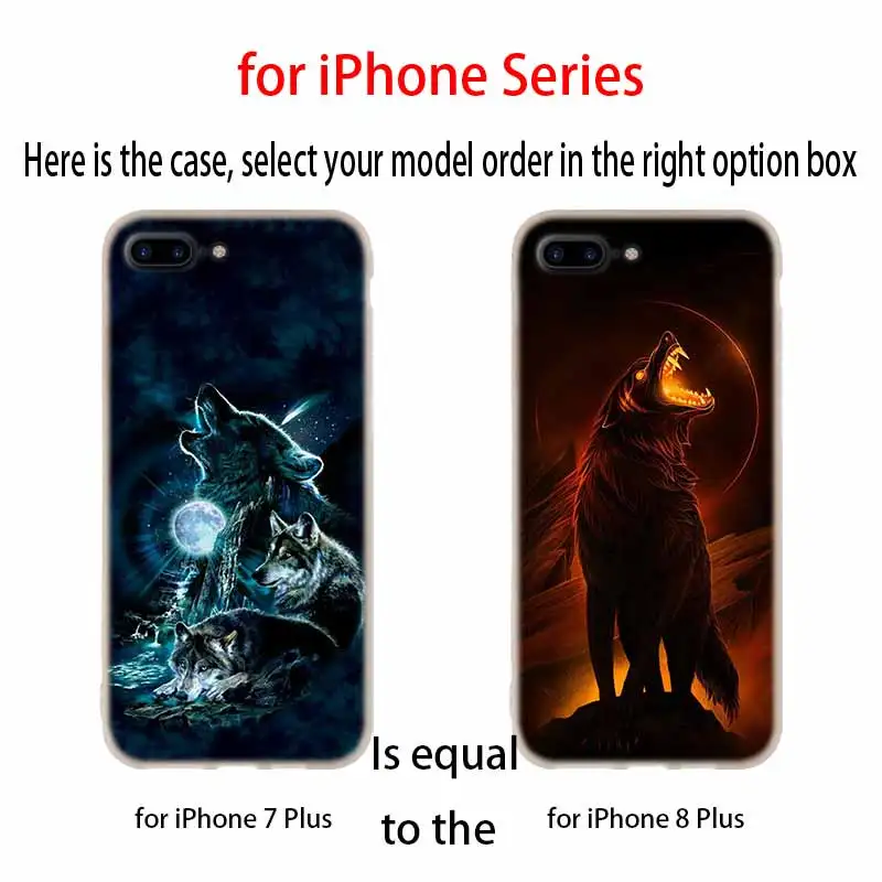 Чехлы для телефонов силиконовый мягкий чехол iPhone 11 Pro X XS Max XR 6 6S 7 8 Plus 5 4S SE howling wolf