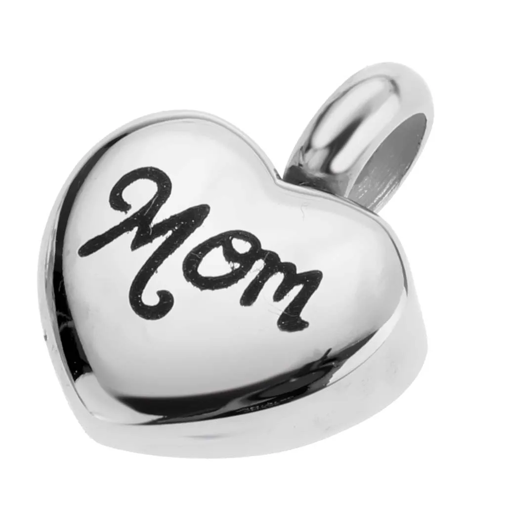 Stainless Steel Love Heart Urn Pendant Memorial Cremation Ash Holder Dad/Mom/Husband/Wife/Brother/Sister