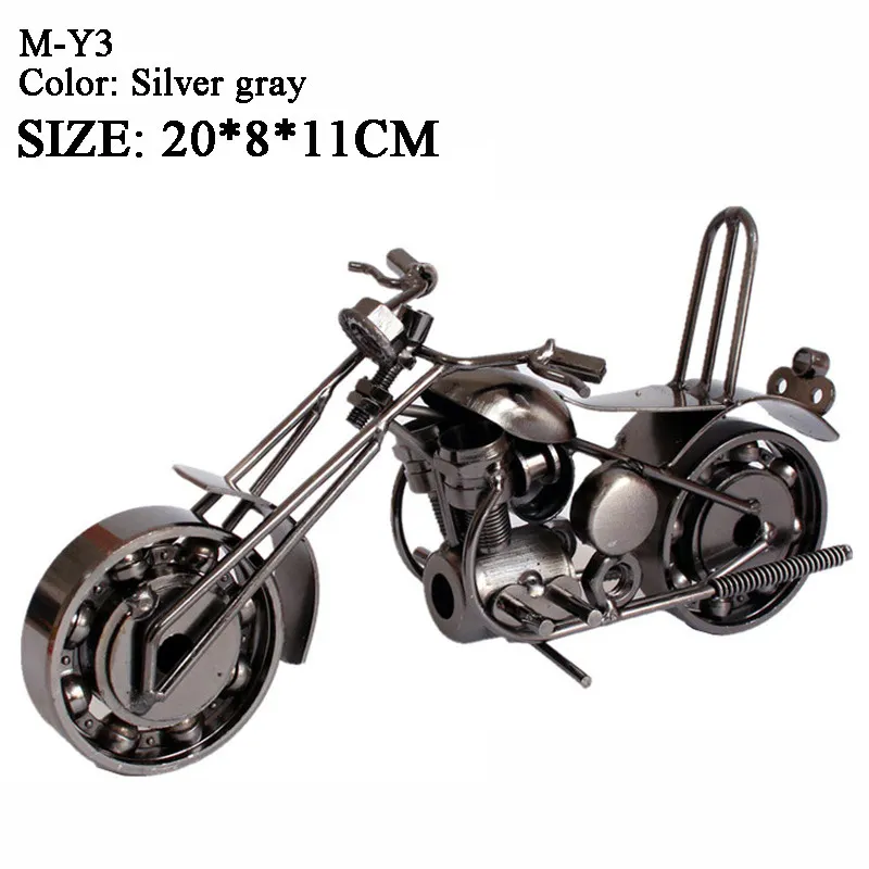 12 видов стилей ретро модель мотоцикла из железа винтажный мотоцикл Изысканная Металлическая Статуя для мальчика подарок/украшение офиса ремесло - Цвет: MY3