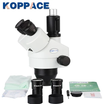 

KOPPACE 7X-45X Trinocular Stereo Microscope lens Electronic eyepiece Trinocular Stereo Zoom Microscope Camera 23.2mm Interface