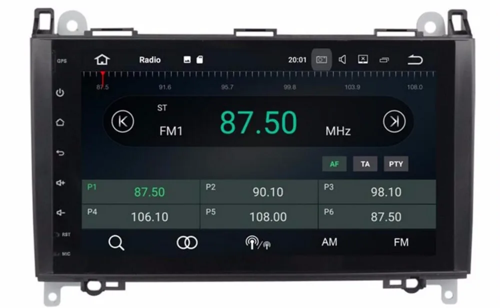 Top 9" 4G RAM Octa Core Android 8.0 2 DIN Car DVD Player For Mercedes/Benz/B200/Sprinter/B-class/B170/W245/W209/W169 GPS Radio 4