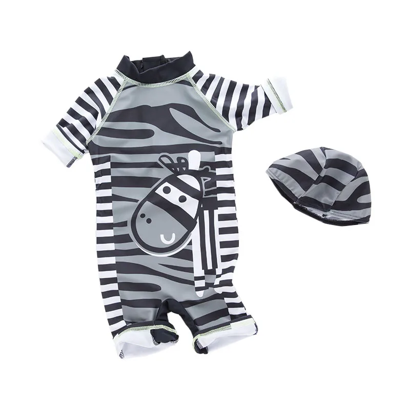 

Fashion Summer Kids Boy Swimwear Casual New Style Animal Zebra Boy Swimsuit Bathing Children Beachwear For Boy Clothing Set