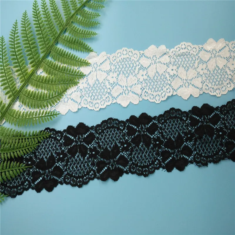 

5Yards width 6cm 2colors Elastic Lace Fabric DIY Crafts Sewing Suppies Decoration Accessories For Garments Elastic Lace Trim