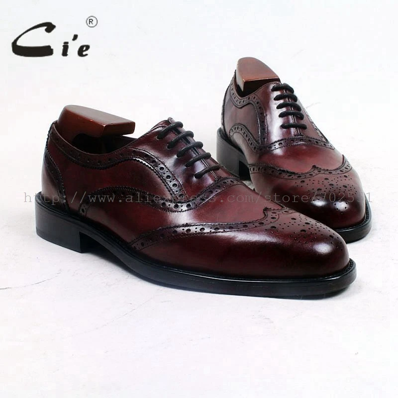 Мужские туфли оксфорды из натуральной кожи с круглым носком|work work|work menwine shoes men |