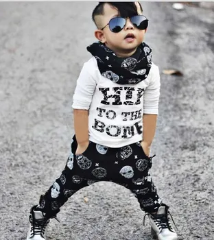 

Autumn Style Infant Clothes Baby Girl Clothing Sets Fashion Cotton Letters Printed Newborn 2pcs Suit Baby Boy Clothes