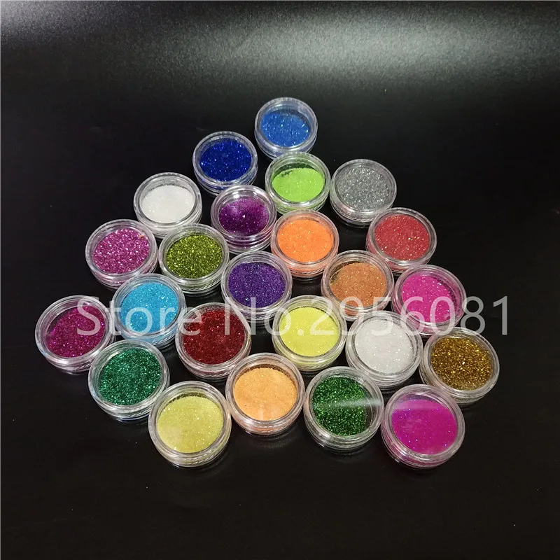 24 Colors Powder Temporary Shimmer Glitter 4 Glues 2 Brushes 1 Stencils 1 Cleansing Water For Tattoo Body Kids Face Art