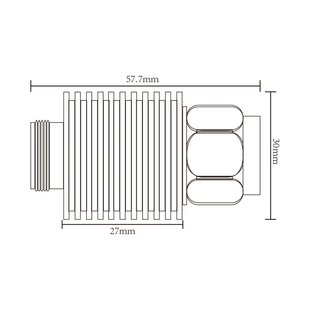 10W N JK rf аттенюаторы DC 3GHz 4GHz 50 ohm 1db 2db 3db 5db 6db.10db 15db 20db 30db 40db бесплатная