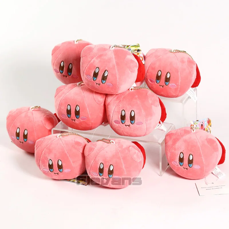 Kawaii Kirby мини плюшевые подвески куклы мультфильм Мягкие игрушки 10 шт./партия