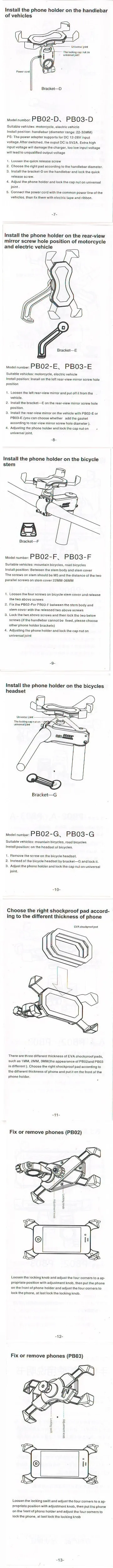Excellent Sireck Bike Phone Holder  3.5"-7" Adjustable Smart Mobile Cell Phone Holder Cycling Front Handlebar Bag Bike Phone Stand Case 8