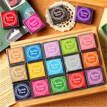 

20Pcs/Set DIY Crafts Colors Ink Pad Scrapbooking Colorful Inkpad Stamp Sealing Decoration Fingerprint Stencil Card Making