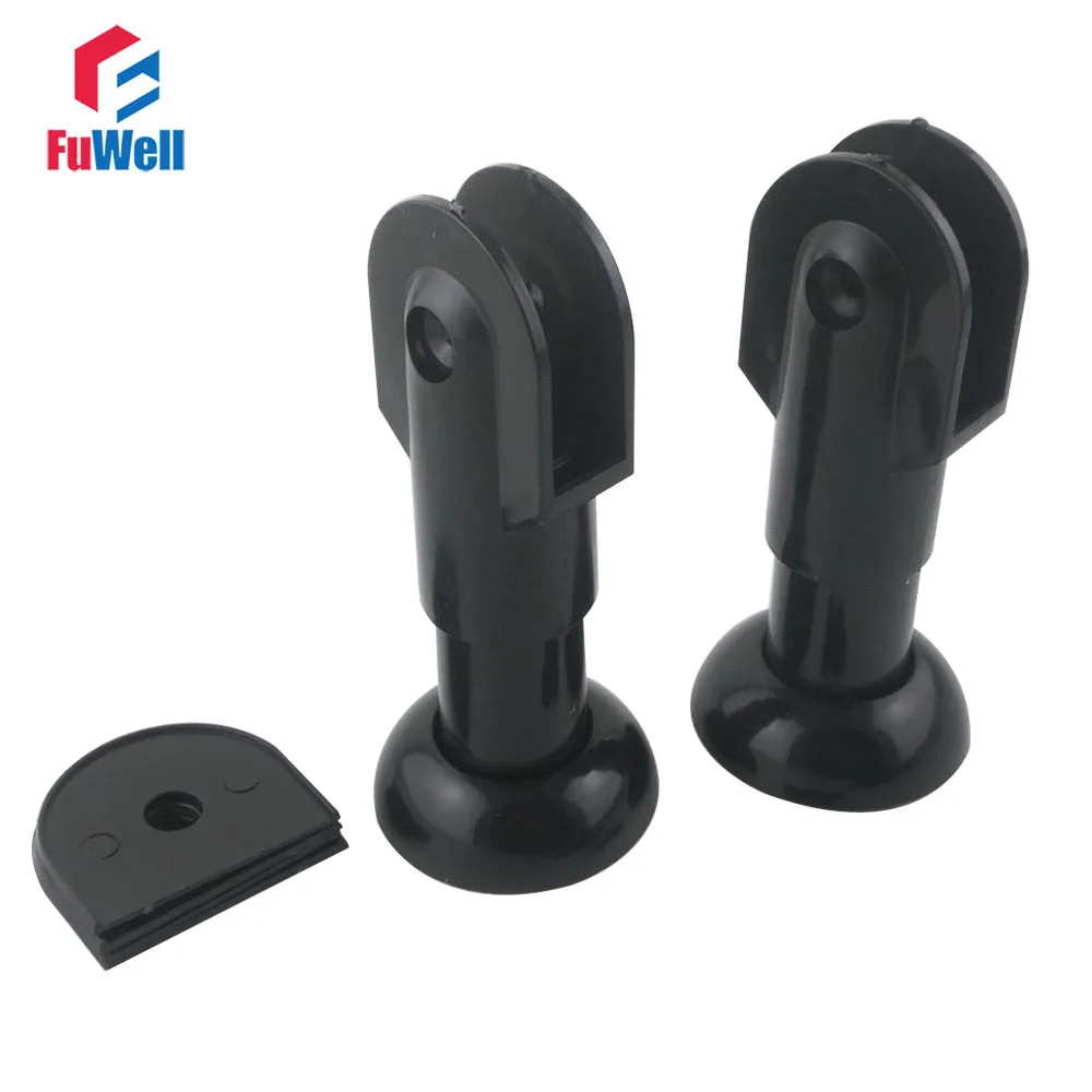 2pcs Black Plastic Support Bracket Public Toilet Accessories for WC