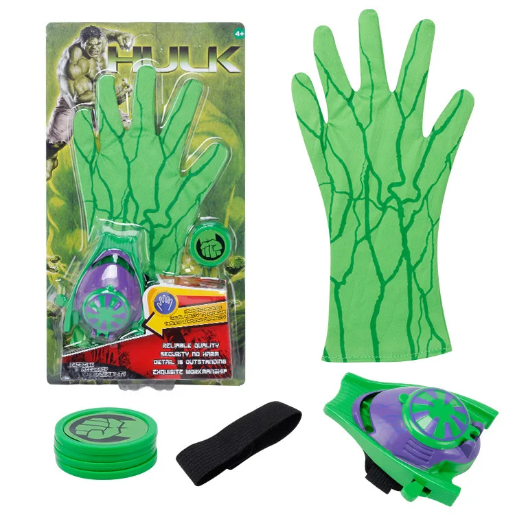 QWOK Супер Герои паук перчатка Launcher для детей косплей реквизит перчатки Laucher паутины Игрушки для мальчиков девочек - Цвет: hulk