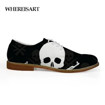 

WHEREISART New Simple Design Oxford Shoes for Men Leather Summer Leopard Flat Graffiti Shoes for Studnets Oxford Shoes