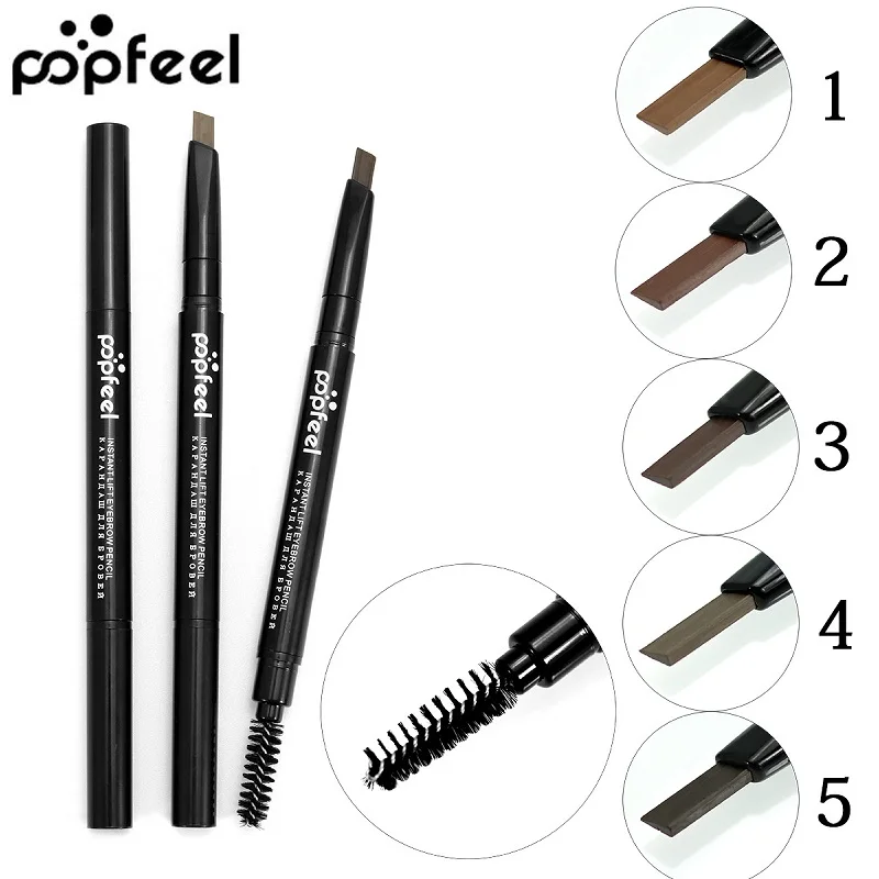 

Popfeel Double-end Automatic Eyebrow Pencils Waterproof Long Lasting Brown Pigments Eyebrow Tattoo Makeup Eye Brow Pen Cosmetic