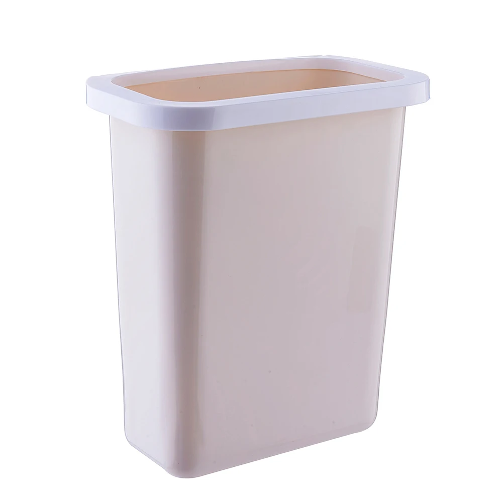 Многофункциональная подвесная мусорная корзина для мусора, мусорная корзина для домашнего кабинета, офисной кухни J2Y - Цвет: Beige