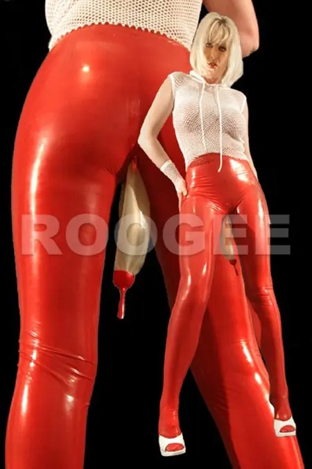 TOP SALE rubber latex font b leggings b font with pee bag