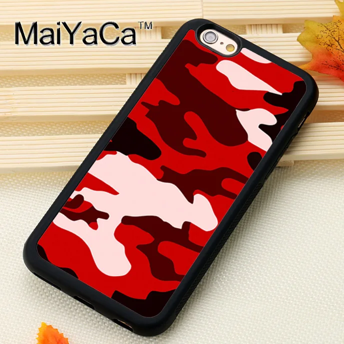 

MaiYaCa Red Army Camo Style Soft Rubber Phone Cases For iPhone X XS MAX XR 6S 7 8 Plus 5S SE Back Cell Housing Cover