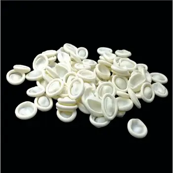 

100pcs Rubber Finger Cots Protector White Nail Art manicure perdicure Latex Protective Gloves Cover Tools