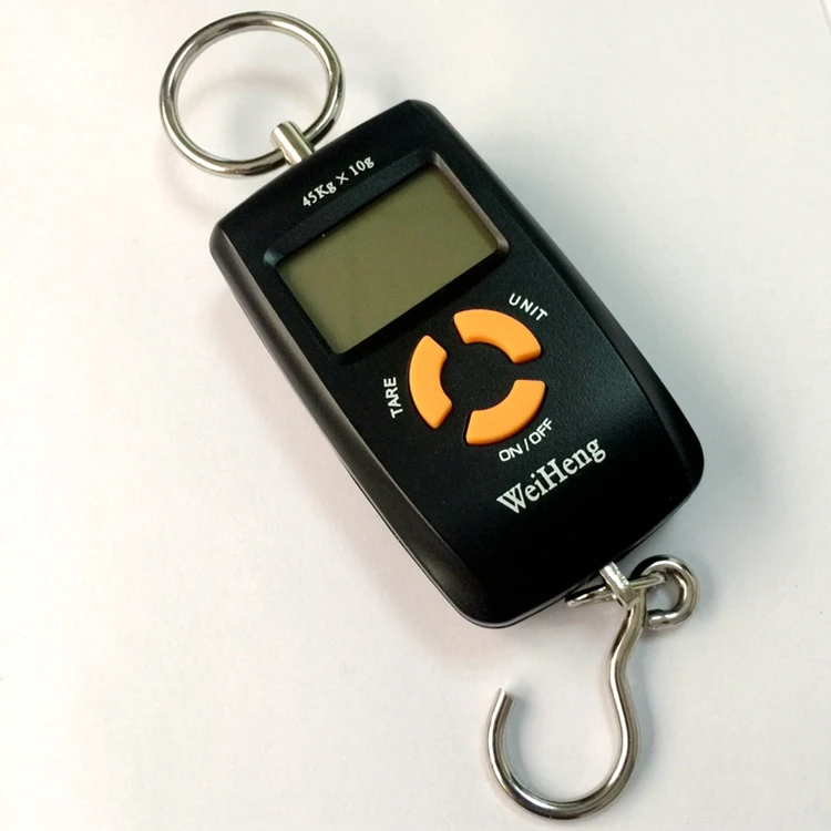 Bilancia Digitale Portatile Con Gancio - 150 Kg, LCD, Per Bagagli, Pesci, Merci