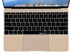 XSKN английская клавиатура крышка США Макет кремния кожи протектор для Macbook 12 A1534 и 2016 Новый Macbook 13 A1708 без Touch ID